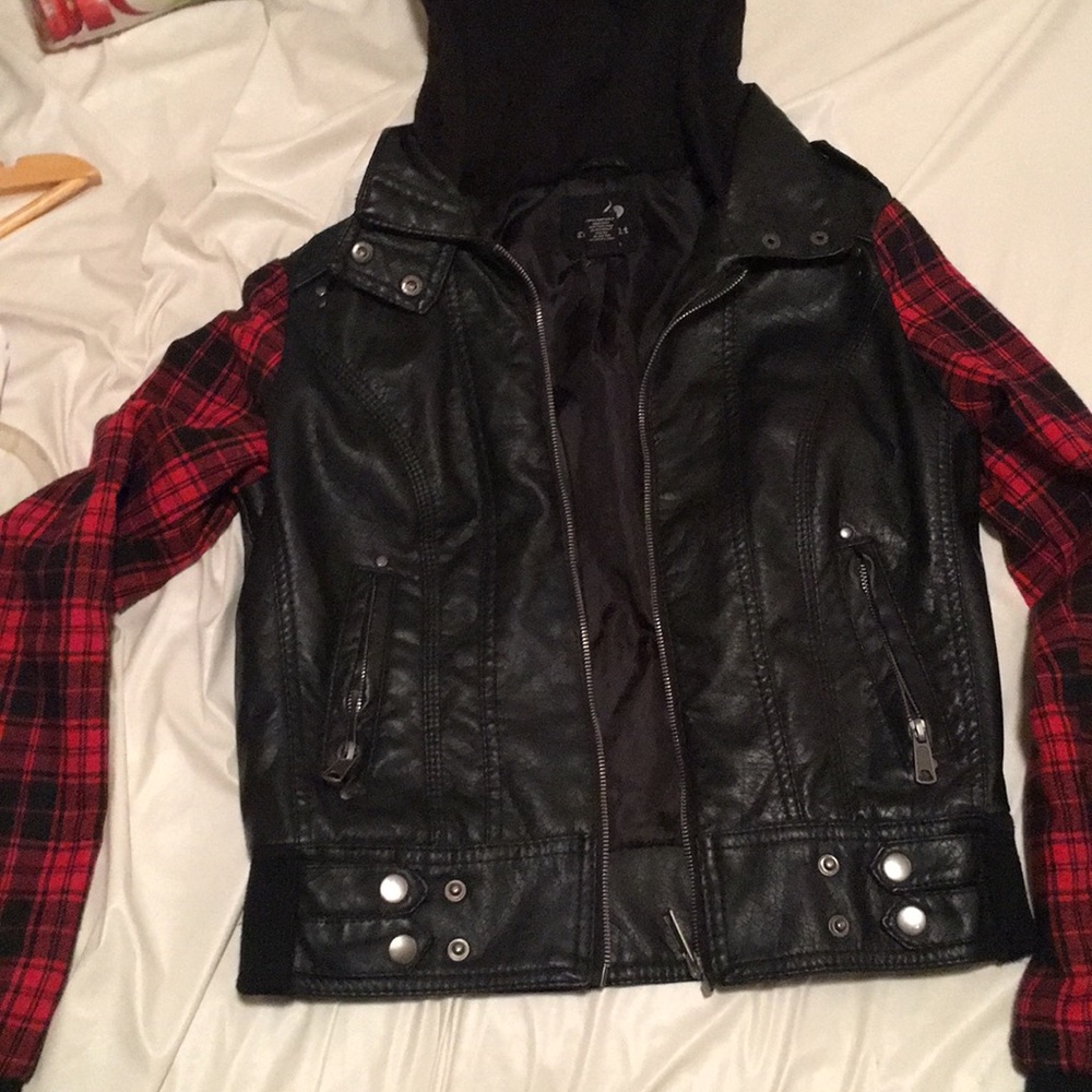 Full tilt faux leather jacket